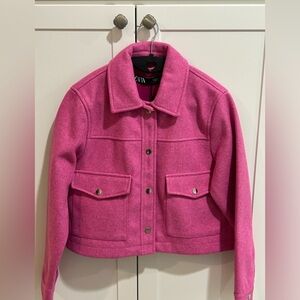 Zara pink soft jacket size XS new with tags!